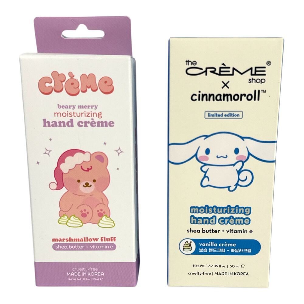 Crème Shop Cinnamoroll Hand Cream Duo Marshmallow Fluff Gift Set NWT